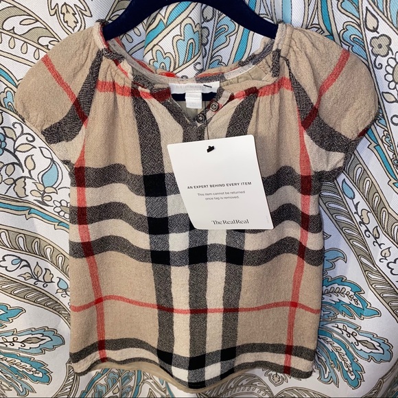 SOLD - NWT Burberry Girls House-Check Dress - Picture 8 of 13